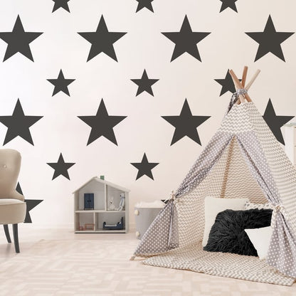 Galerie Wallcoverings Style Sisters Double Star Black Galerie Wallcoverings  Black   - SS21254