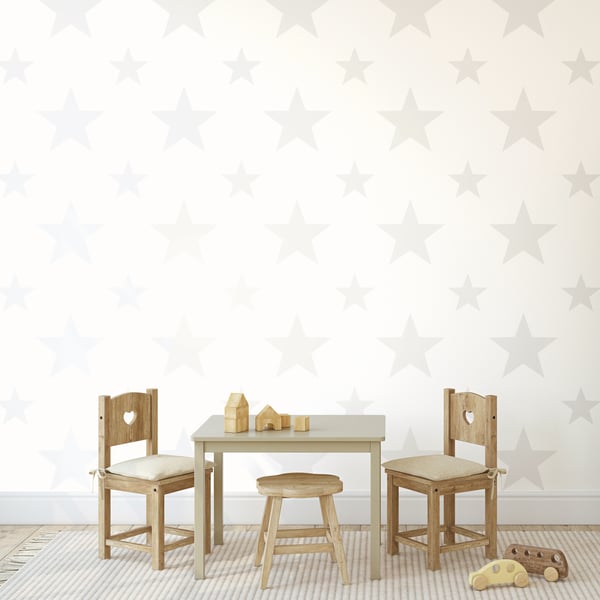 Galerie Wallcoverings Style Sisters Double Star Pearl Galerie Wallcoverings  White   - SS21257