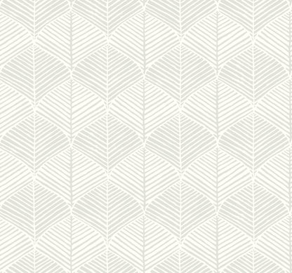 York Wallcoverings Inspired by Color Palm Thatch White and Grey Wallpaper  Bohemian Whites and Off-Whites   - SS2565