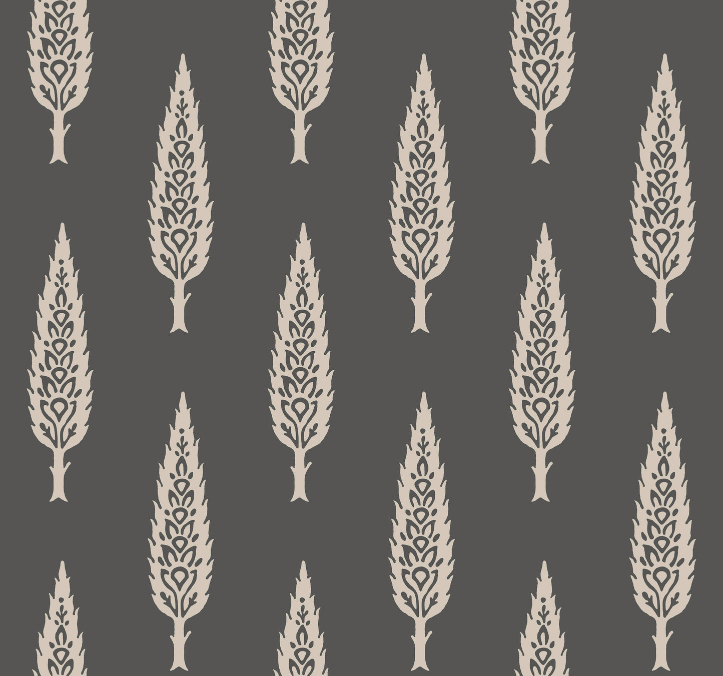 York Wallcoverings Black and White, III Juniper Tree Black and Taupe Wallpaper  Botanical Blacks   - SS2607