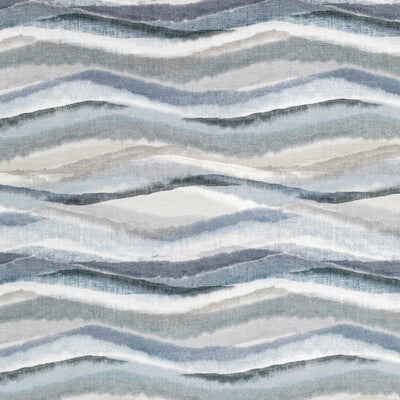 KRAVET COUTURE PRINT  INDIGO,GREY,BLUE   - STRIATE.5.0