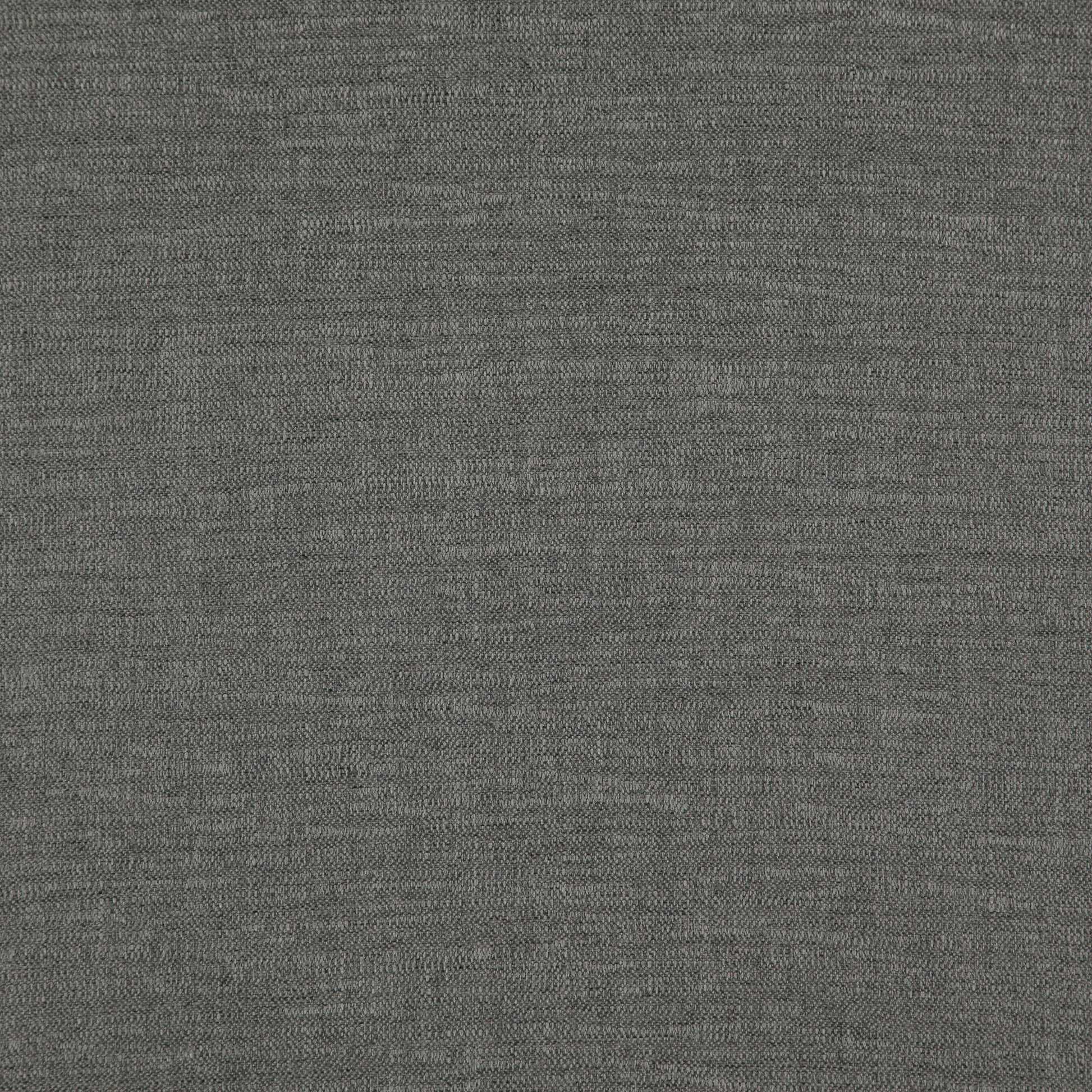 Close-up of charcoal gray woven fabric with subtle heather texture