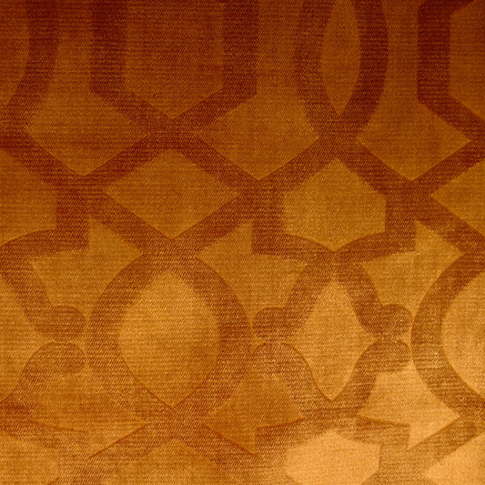 JF Fabrics STUNNING 27 Fabric Traditional,Transitional,Contemporary,Geometric,Classic Orange,Rust  Velvet - 5407327 J6441