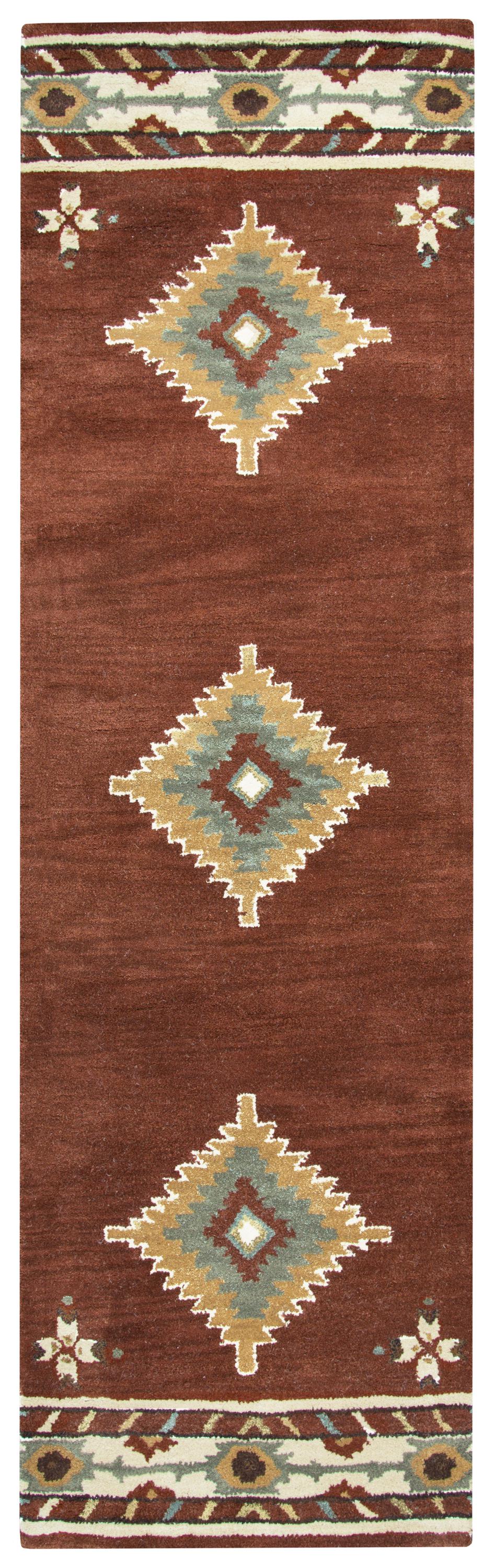 Southwest rustic lodge runner rug, 2' x 10'.