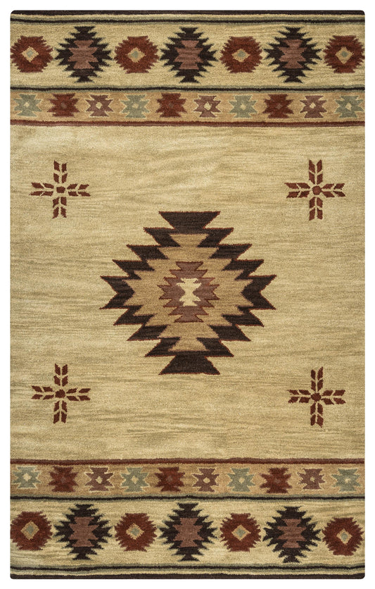 Southwest rustic lodge rug, 7' x 10'.