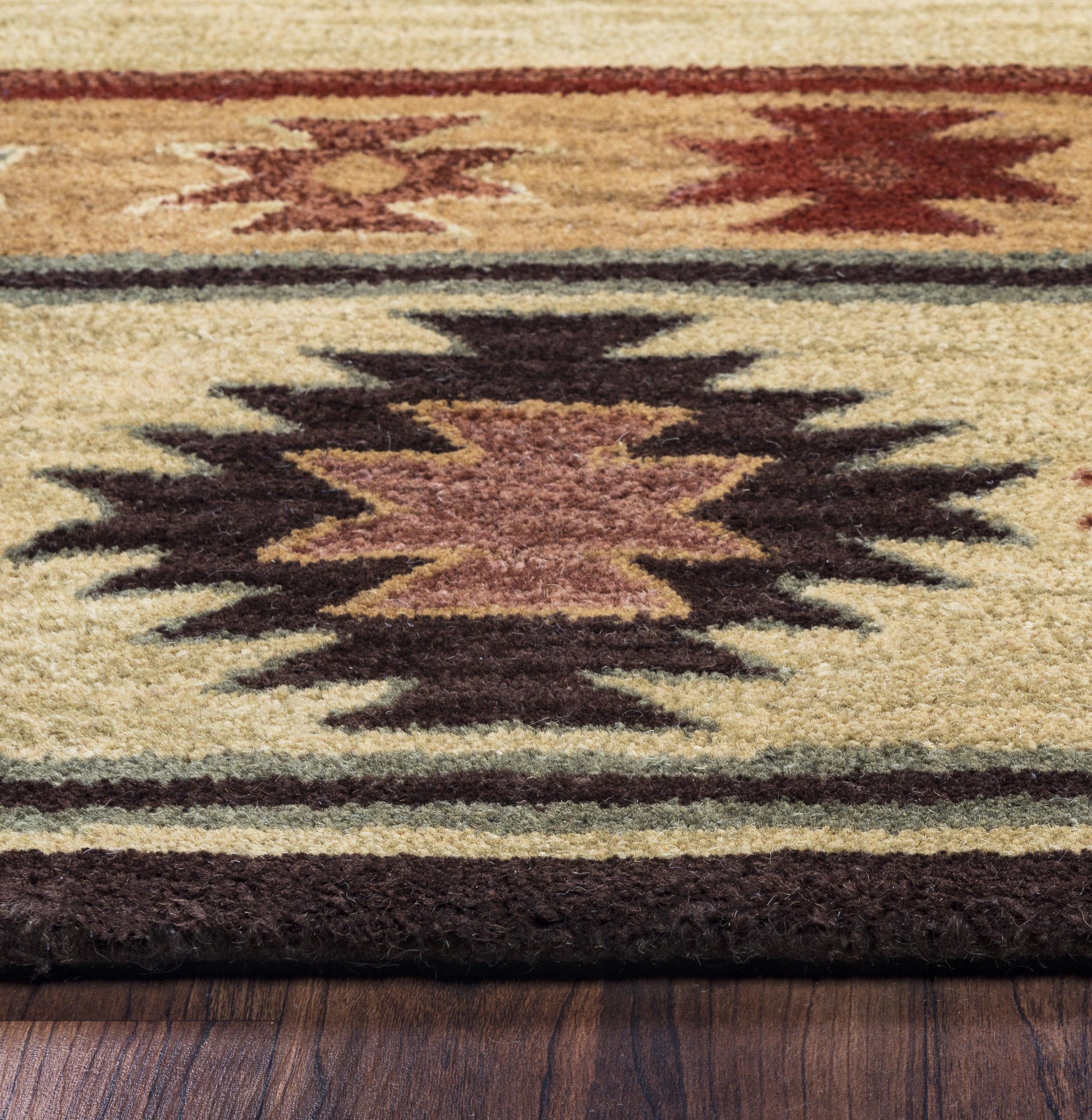 Southwest rustic lodge rug, 7' x 10'.