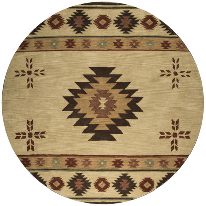 Round rug, Southwest Rustic/Lodge style, 10' Round.