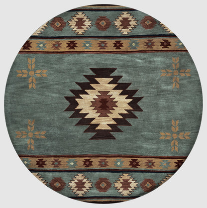 RIZZY HOME RUGS Southwest Rustic, Lodge 8' Round - SOWSU2008003008RD