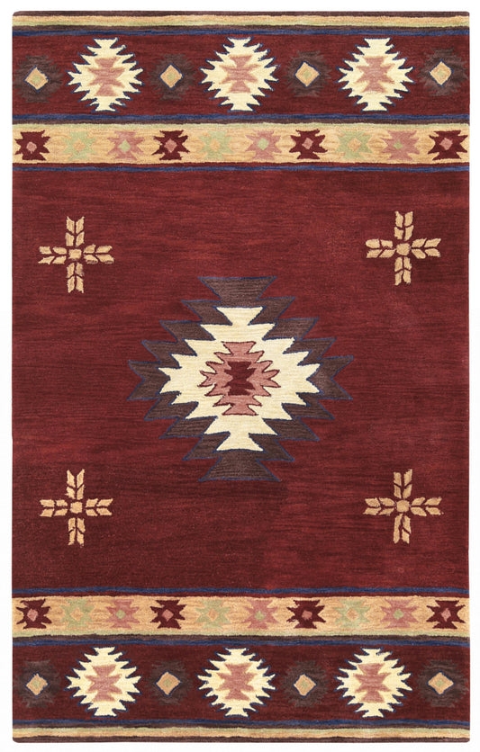 Southwest rustic lodge rug, 3' x 5'.