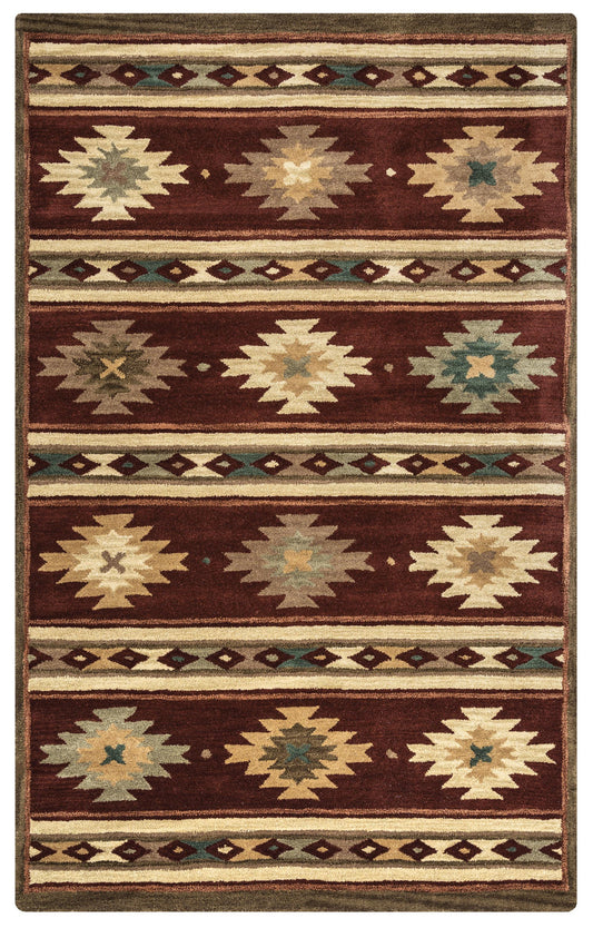 Southwest rustic lodge rug, 9' x 12'.