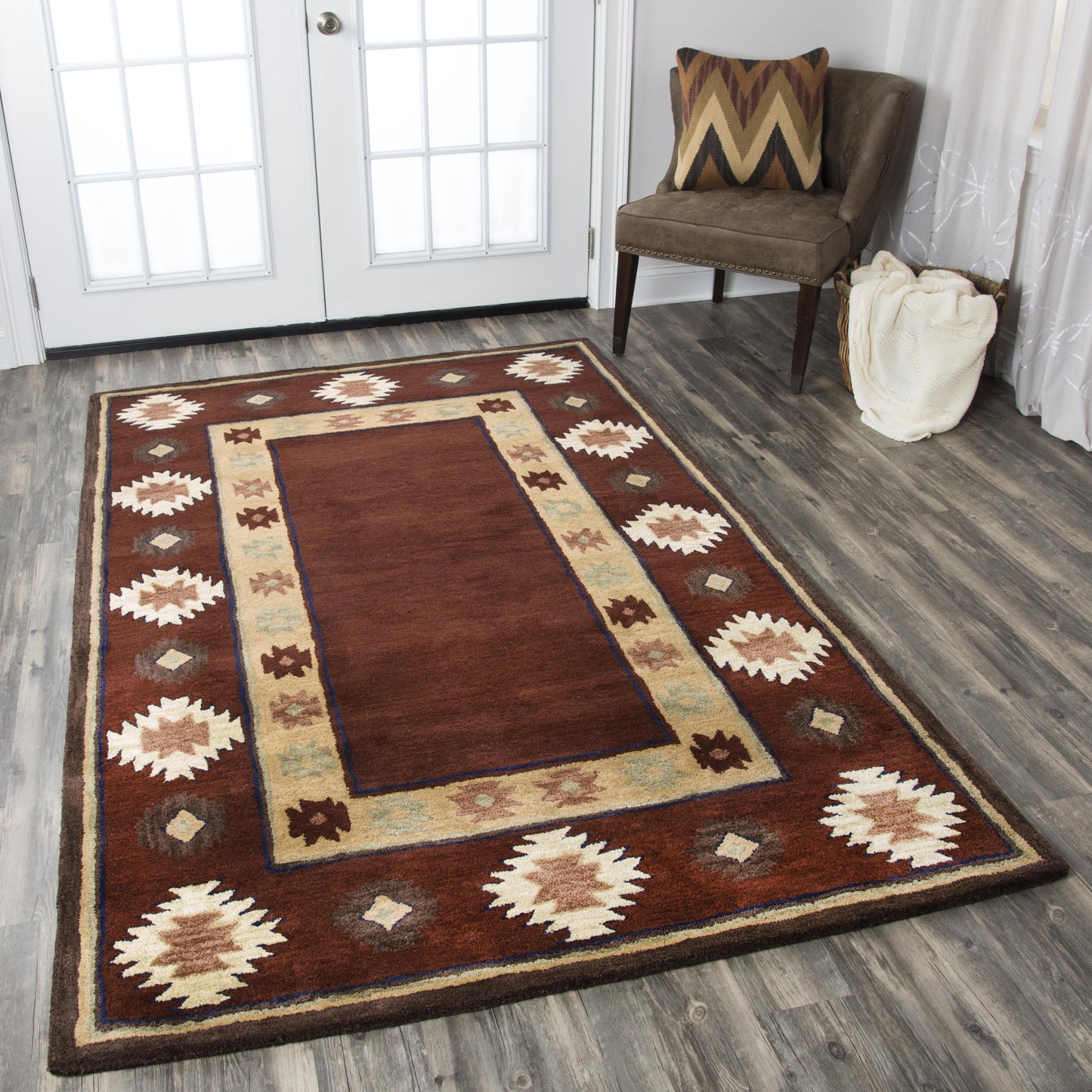 Southwest Rustic Lodge rug, 9' x 12'.