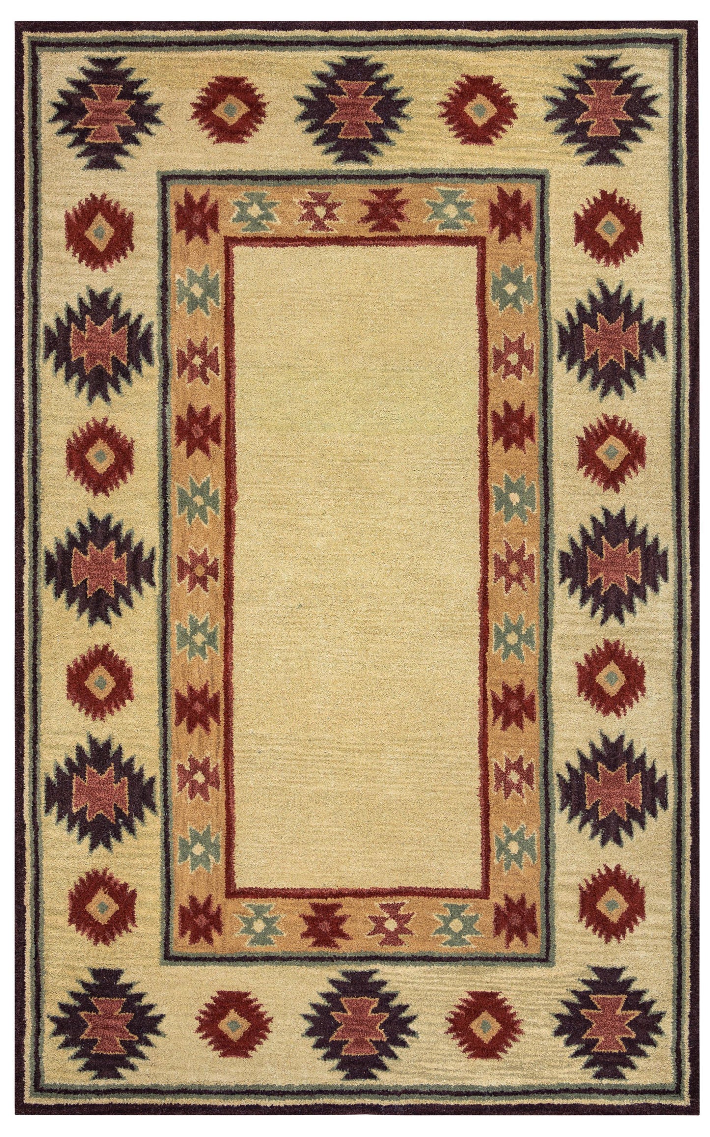 Southwest rustic lodge rug, 3' x 5'.