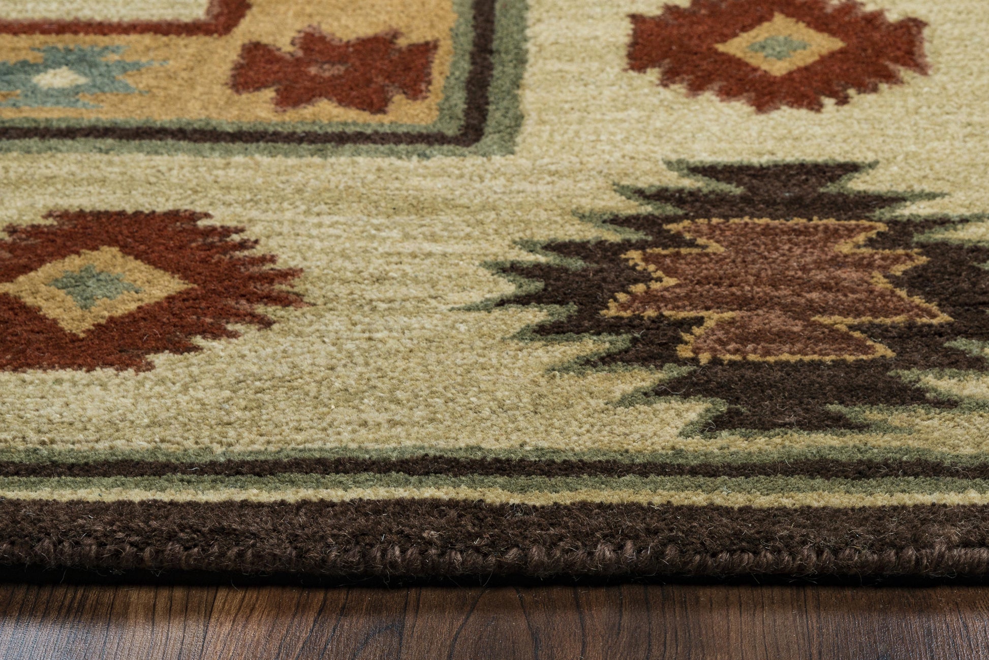 Southwest rustic lodge rug, 9' x 12'.