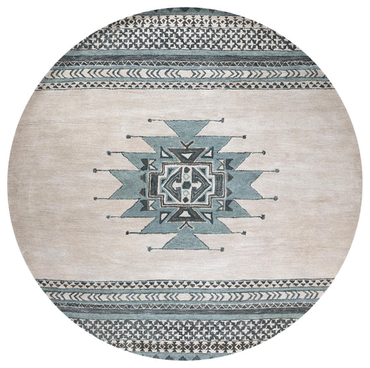 RIZZY HOME RUGS Southwest   Rustic,Lodge 8' Round    - SOWSU567A093708RD
