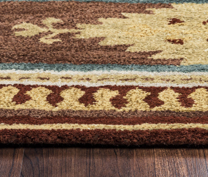 Southwest rustic lodge rug, 9' x 12'.