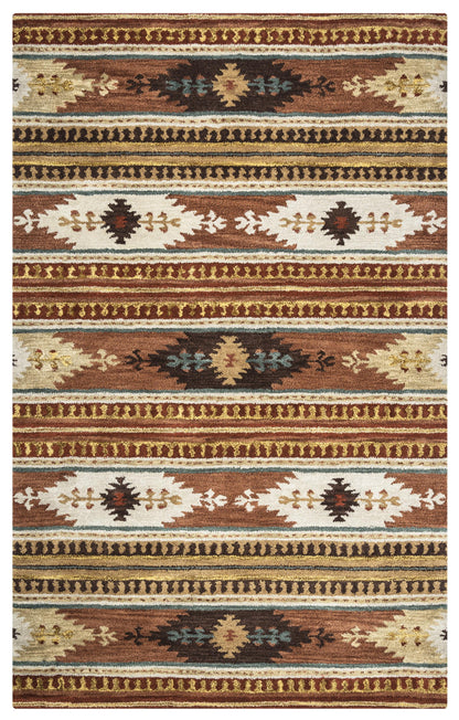Southwest rustic lodge rug, 3' x 5'.