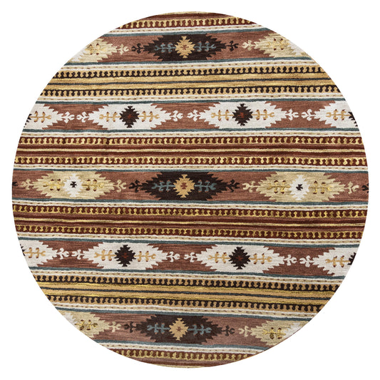 RIZZY HOME RUGS Southwest   Rustic,Lodge 8' Round    - SOWSU8156007508RD