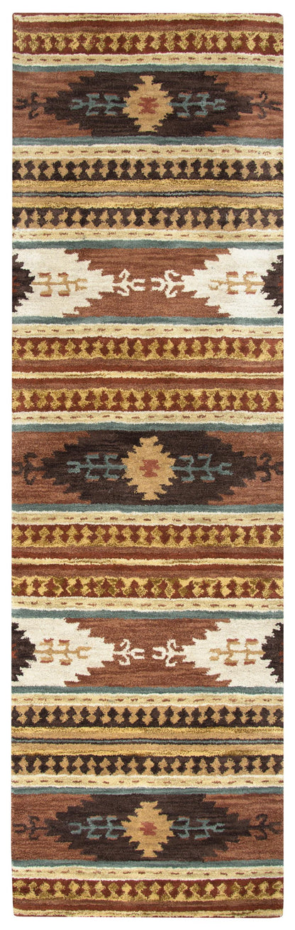Southwest Rustic Lodge rug runner, 2' x 10'.