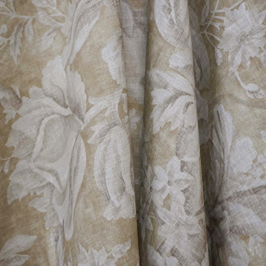 JF Fabrics JF Studio SUMMERLEA 14 Fabric Floral, Traditional Beige, Yellow, Sand  Linen, Print - 9005214 SJ102