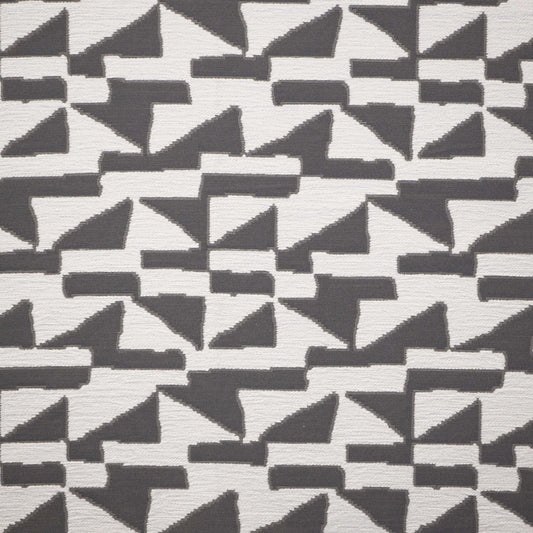 JF Fabrics Inside Out SUNBATHE 95 Fabric Abstract,Texture,Contemporary Grey, White  Chenille, Outdoor - 9029895 J9211