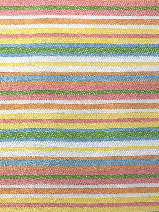 SCALAMANDRE  TORTOLA STRIPE FABRIC TUTTI FRUITI   - SU 00027839