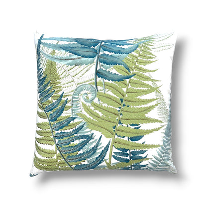 20" Aqua 100% Cotton Printed Fabric Pillow Cover in Cowtan & Tout Belle Grove / 11032-01 Fabric