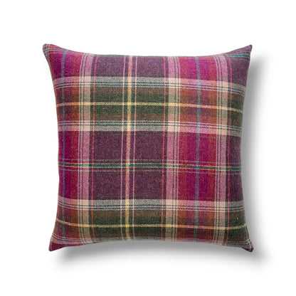 20" Red and Green 100% Wool Pillow Cover in Colefax and Fowler Galloway Plaid / F2306-01 Fabric