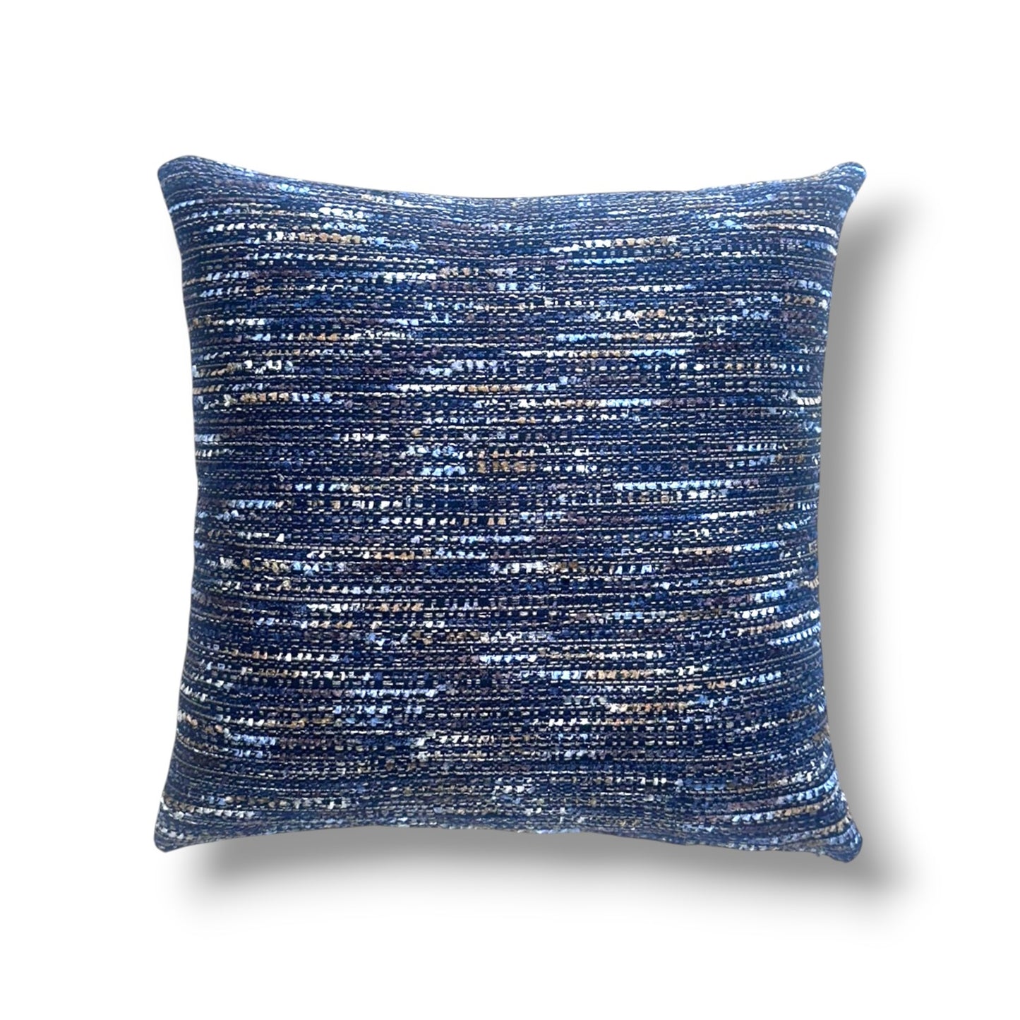 19" Black, Blue, Gold 70% Cotton, 10% Acrylic, 7% Polyamide, 5% Viscose Pillow Cover in Nobilis Rue Cambon / 10670.63 Fabric