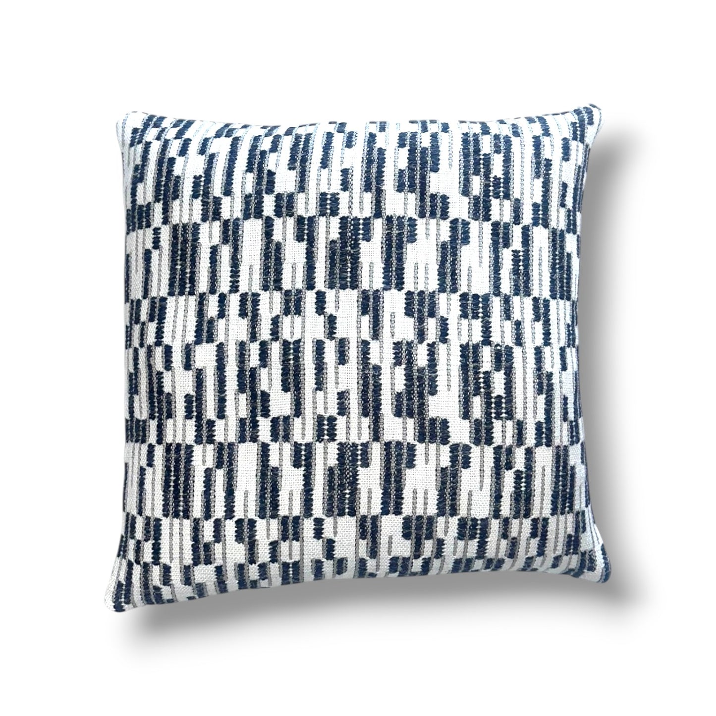 19" ZFSY-09 (Black / Ivory) or ZFSY-04 (Blue / Sand) Woven Pillow Cover in Zak + Fox Sayat Fabric