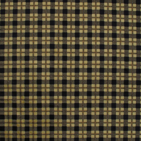 SCALAMANDRE OUTLET  FABRIC SAHARA PLAID  FABRIC BRONZE, BLACK   - SX 07820209