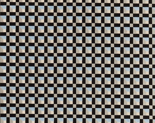 Harlequin Blocks Fabric Geometric Cornflower,Black Earth,Sketched   - HQN3133898