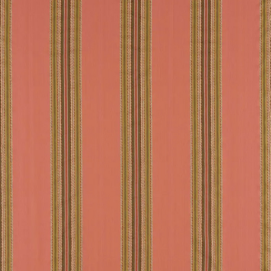 ZOFFANY Lisere Stripe Fabric Stripes Venetian Red   - ZART333354