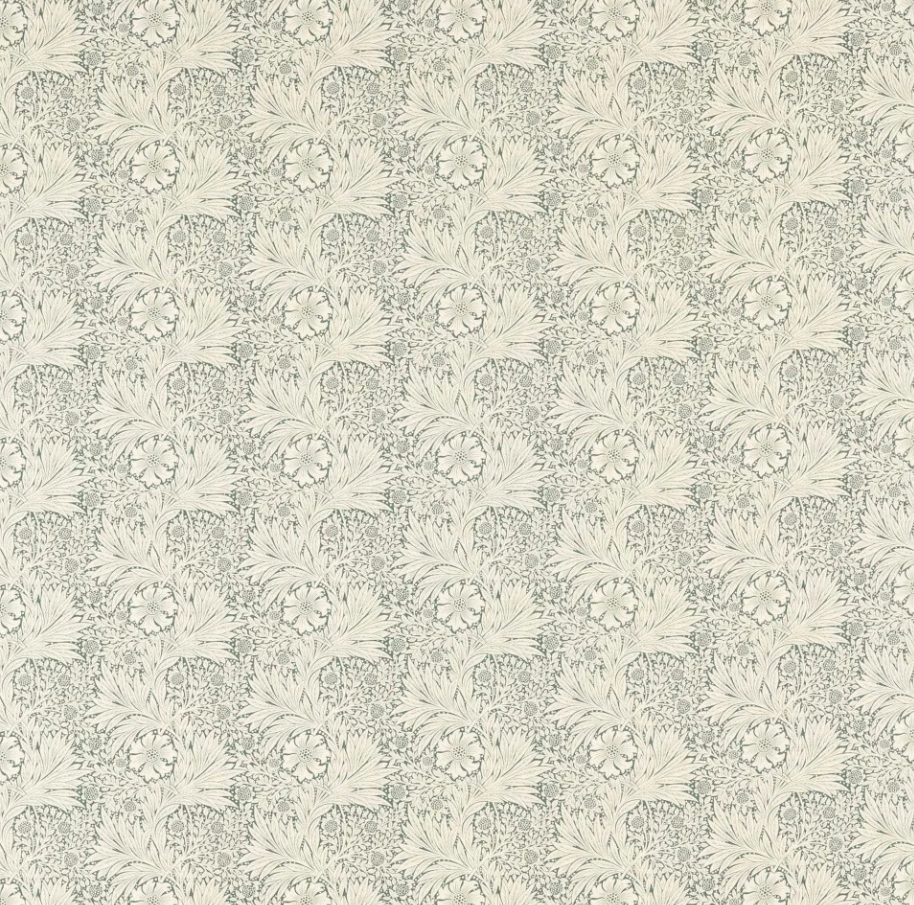 MORRIS & CO Marigold Fabric Contemporary, Floral Soft Teal   - MAMB227106