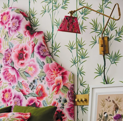 HARLEQUIN Marsha Fabric Contemporary, Floral Powder,Peony,Magenta   - HDHP121110