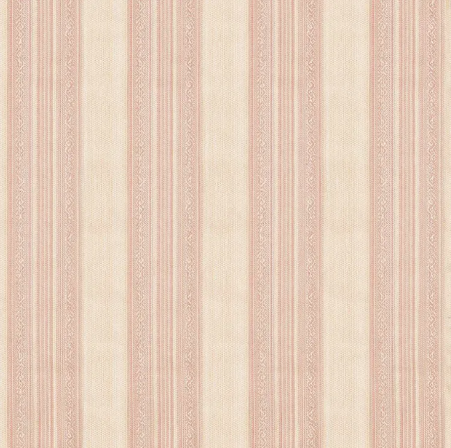 ZOFFANY Hanover Stripe Fabric Stripes Tuscan Pink   - ZARW333359