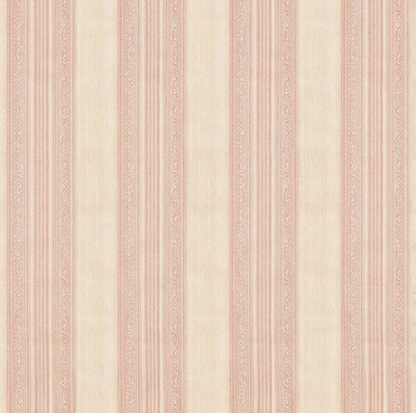 ZOFFANY Hanover Stripe Fabric Stripes Tuscan Pink   - ZARW333359