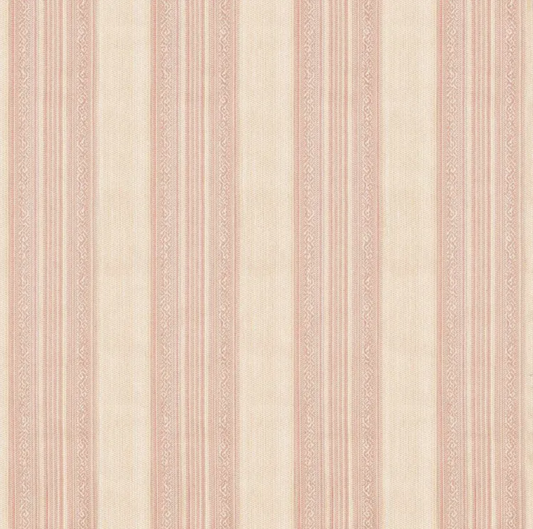 ZOFFANY Hanover Stripe Fabric Stripes Tuscan Pink   - ZARW333359