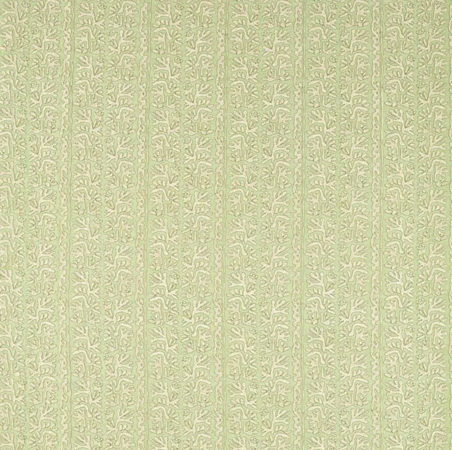 Displaying a coral reef across a linen look ground, Khorol is a beautifully versatile fabric that`s soft to the touch. With an elegant drape, its finely embroidered edges add a lovely highlight element to each tonal coral piece, building to create a contemporary stripe effect