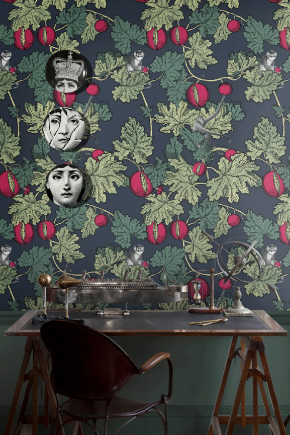 Cole & Son - Frutto Proibito Ink & Magenta (114/1001-CS) Wallpaper