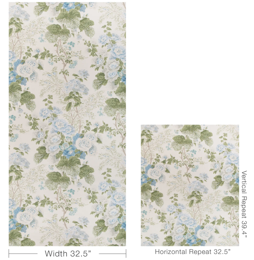 Lee Jofa - Grand Althea WP  Blue/Leaf (P2023115-153)