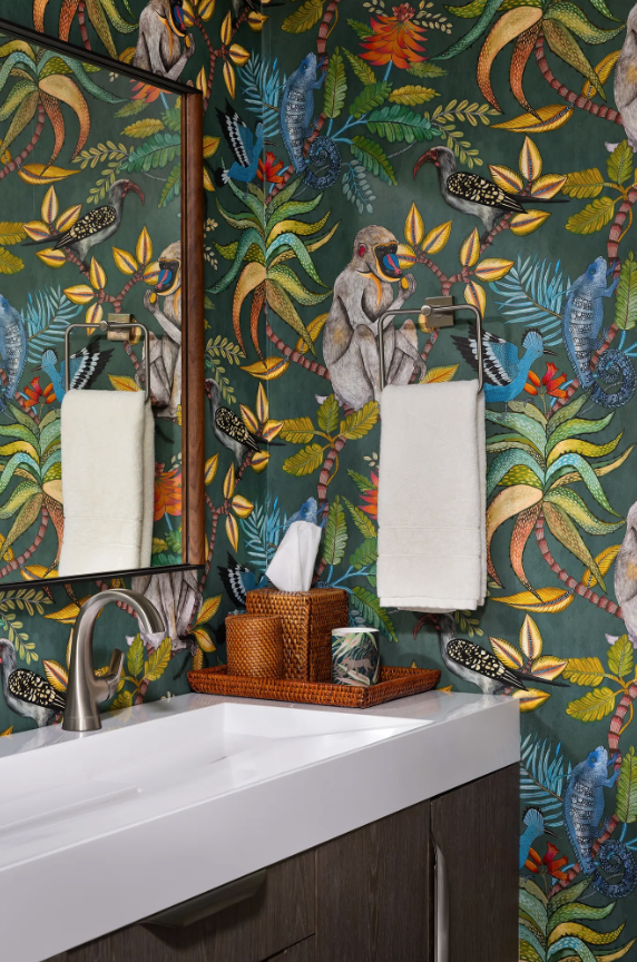 Cole & Son - Savuti Dark Petrol Multi (109/1006-CS) Wallpaper