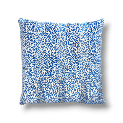 20" Blue 100% Cotton Jacquard Velvet Pillow Cover in Scalamandré Corbet / SC 26423 0002 Fabric