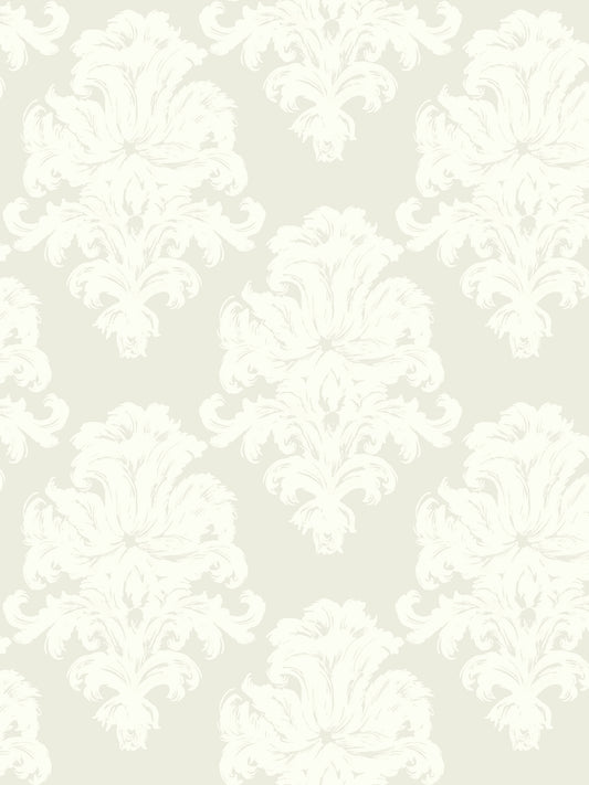 Seabrook Designs  Montserrat Damask Coastal Light Taupe , Off-White   - TA20105