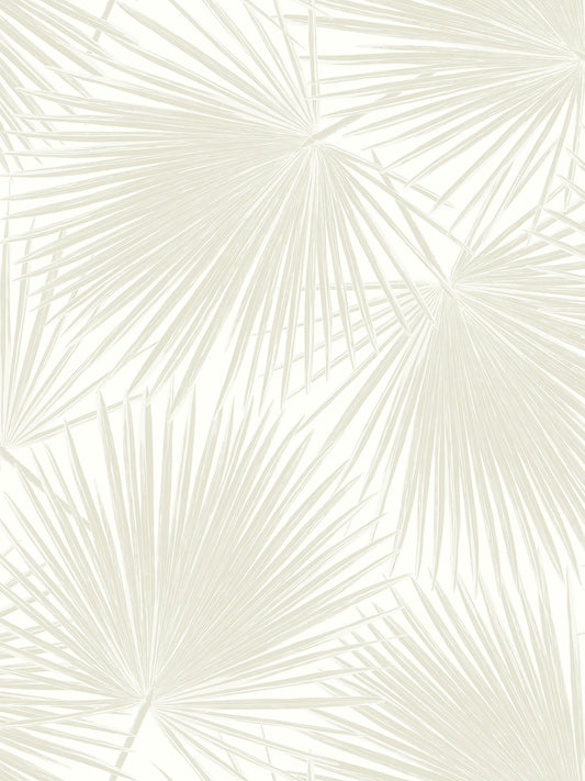 Seabrook Designs  Aruba Palm Coastal Linen , White   - TA20210