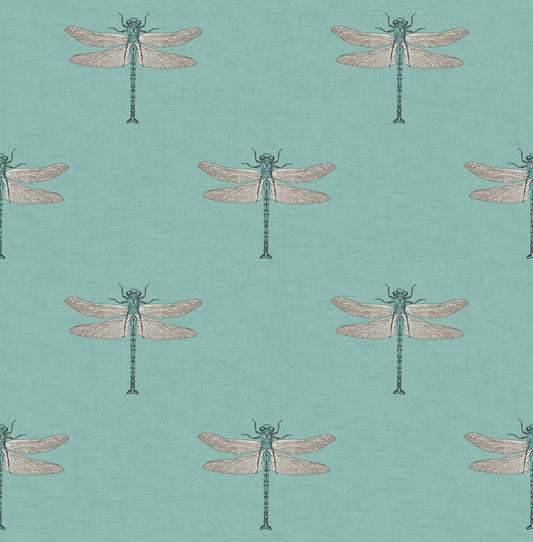 Seabrook Designs  Catalina  Animal Print Coastal Teal, Orange, Metallic Silver, , Black   - TA20304