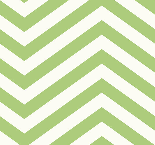 Seabrook Designs  Jamaica Chevron Chevron Coastal Lime Green , White   - TA20604