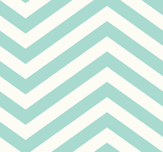 Seabrook Designs  Jamaica Chevron Chevron Coastal Mist Green , Off-White   - TA20614