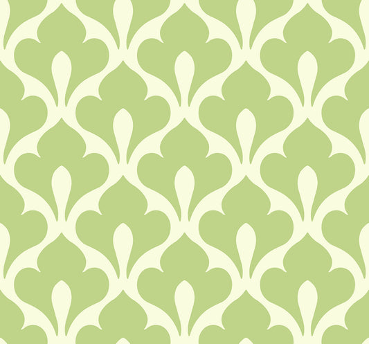 Seabrook Designs  Grenada Geometric Coastal Lime Green , White   - TA20804