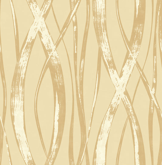 Seabrook Designs  Barbados Abstract Coastal Metallic Gold, Oat, , Off-White   - TA21105