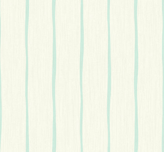Seabrook Designs  Aruba Stripe Stripe Coastal Turquoise , Off-White   - TA21202